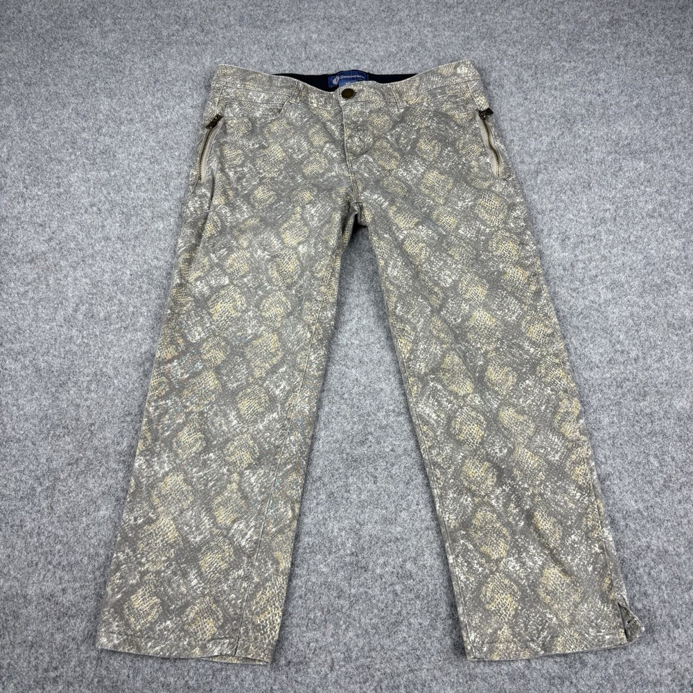 Democracy Ab Solution Pants Women's 10 Ankle Stretch‎ 32x24 Snake Print Casual